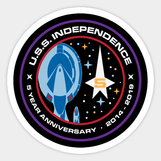 USS Independence 5-year Logo Sticker by USS_Independence_Haberdashery